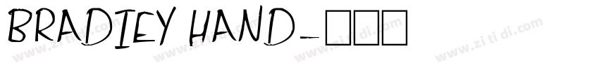 BRADIEY HAND字体转换